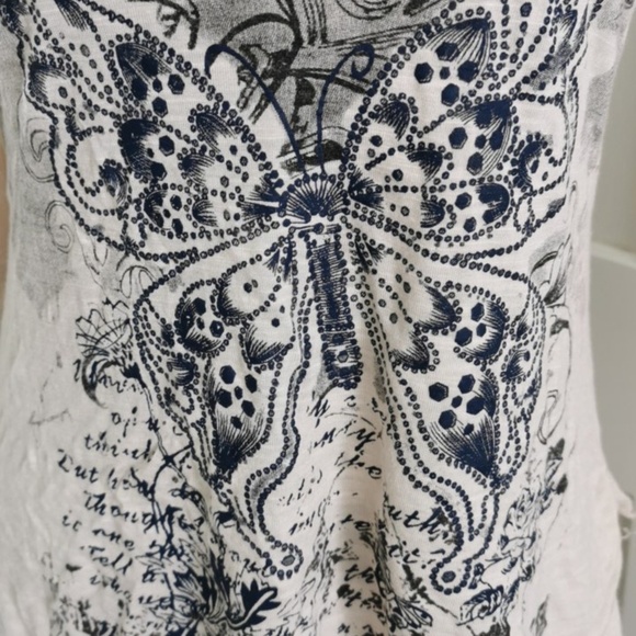 Papillon butterfly lagenlook boho beachy tunic. Size M. - Picture 3 of 5